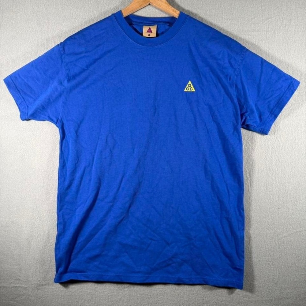 Vintage Nike ACG Blue T‎ Shirt Cotton Outdoors Streetwear Large